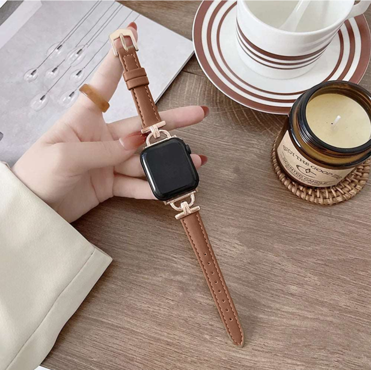 Slim Leather Watch Band
