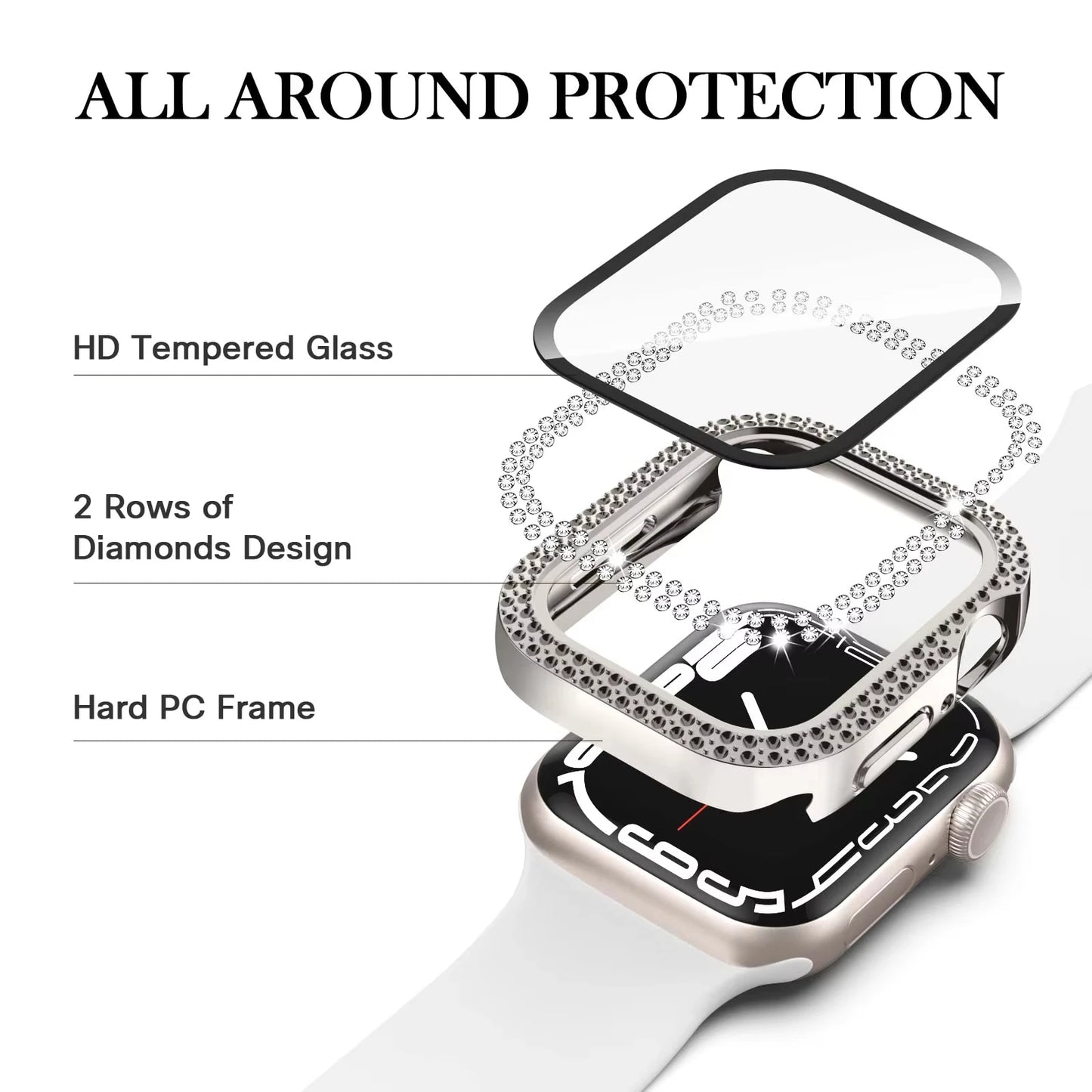 BlingGuard Diamond Tempered Glass Cover (SERIES 10)