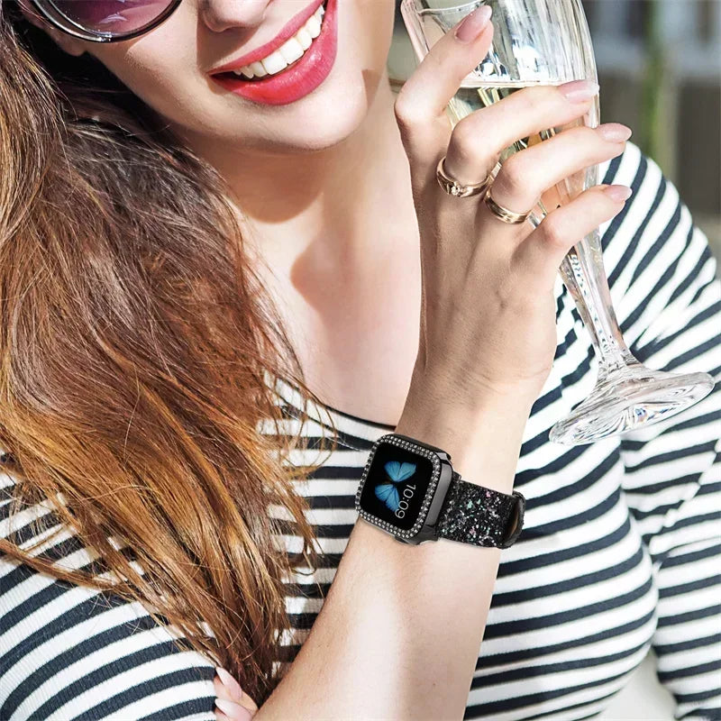 DazzleBand Luxe Leather Strap